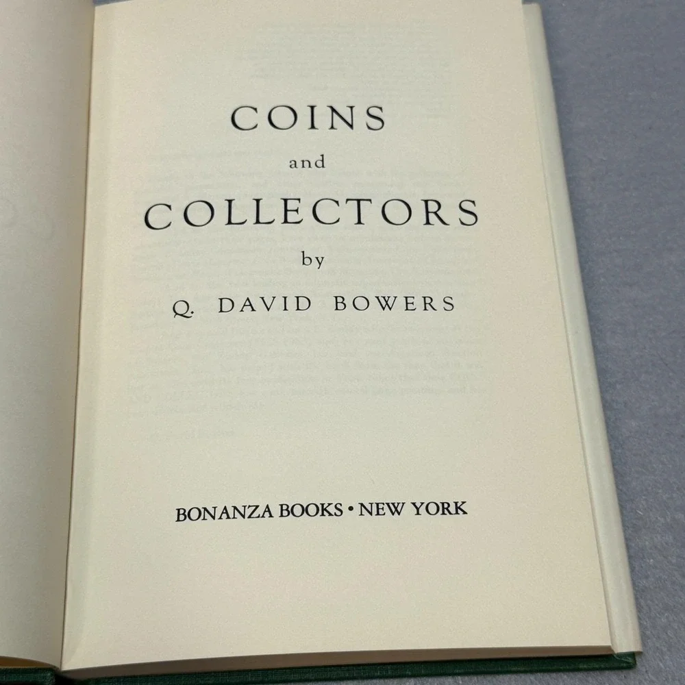 Vintage 1971 Coins and Collectors Q. David Bowers First Printing HC Numismatics
